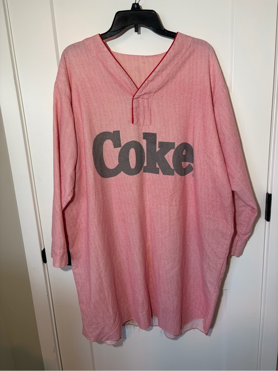 Coke Other - RARE VINTAGE Coke Logo Red Striped Oversized Tunic